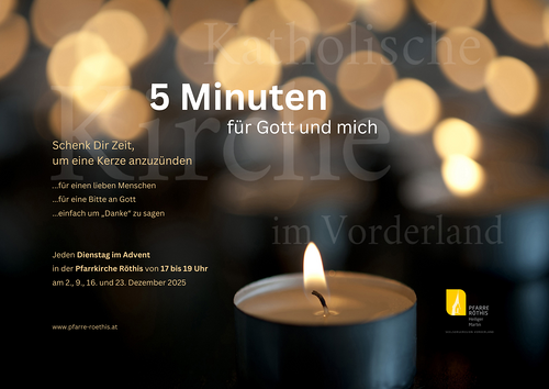 Advent 2025: 5 Minuten für Gott / Seelsorgeregion Vorderland
